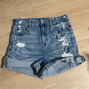 American Eagle Curvy Ripped High Rise Shorts